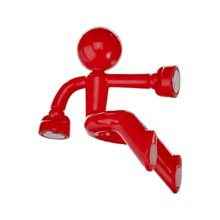 Kjøleskapsmagnet Klatrende Mann - Rød