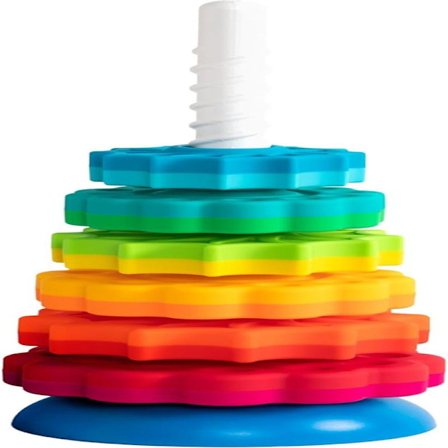 Snurrende Leke, Stableleke for Babyer, Fargerik Utviklingsleke, Virvlende Leke, Pedagogisk Leke for 12 Måneder og Eldre