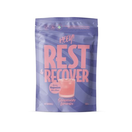 Heey! Rest & Recover Magnesium, Strawberry Lemonade, 210 g