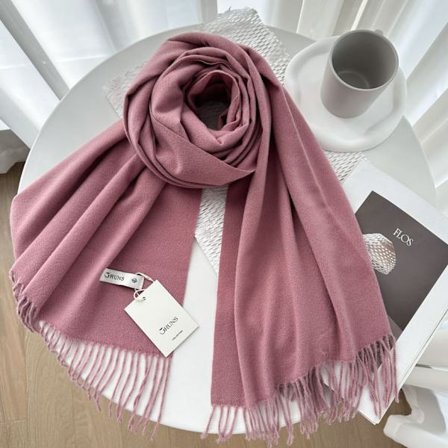 Enfärgad cashmere scarf sjal dam vinter exklusiv mångsidig 250g höst och vinter ny varm scarf
