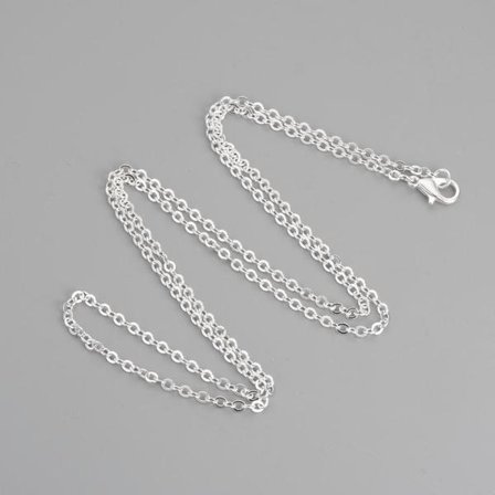 1Nickelfri Silverpläterad mässingkedja c:a 60 cm. lång