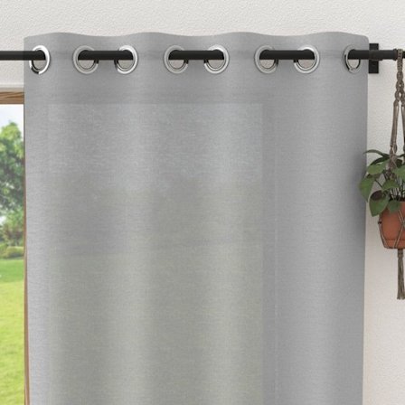 Linnetyg med öljett 135x250 cm LINNE grå, av Soleil d'Ocre