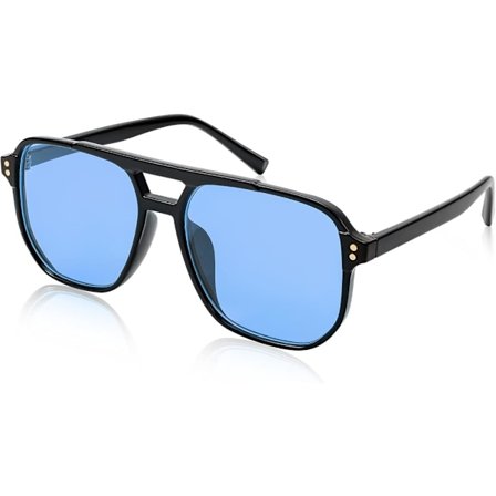 Retro Firkantede Aviator Solbriller Kvinder Mænd 70'er Vintage Trendy Plastik Stel Solbriller