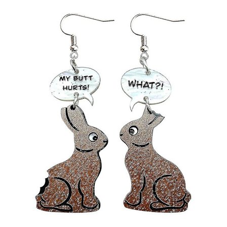 Påskörhängen Kaninörhängen Dangle Roliga Prata Söta Kanin Påskkaniner Kreativa Gåvor