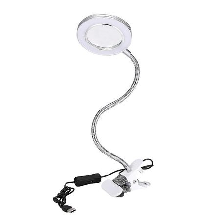 Bordplate med 8X forstørrelsesglass for skjønnhetssalong, neglesalong, tatoveringsforstørrelseslampe