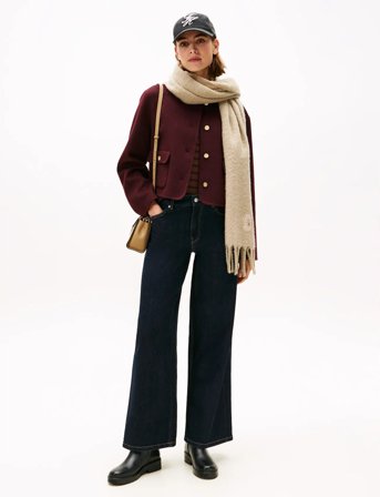 Tommy Hilfiger Dnm Rinse 70S Wide Leg Hw - Black - 27 x 32