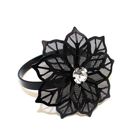 24-pack aluminiumservettringar, svarta