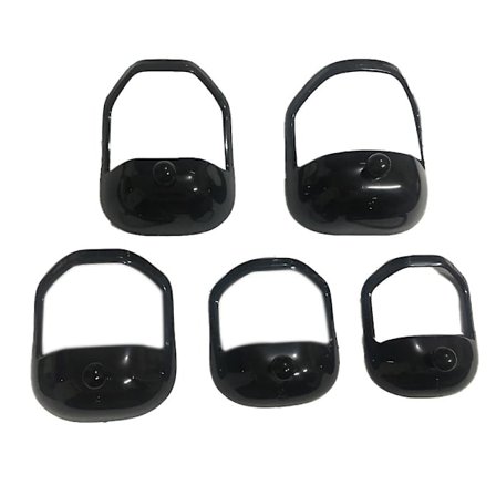 5 storlekar Set med bockskäggsrakmall I Skäggklippningsverktyg I Guide för att raka bockskägg I Minska tiden Vit