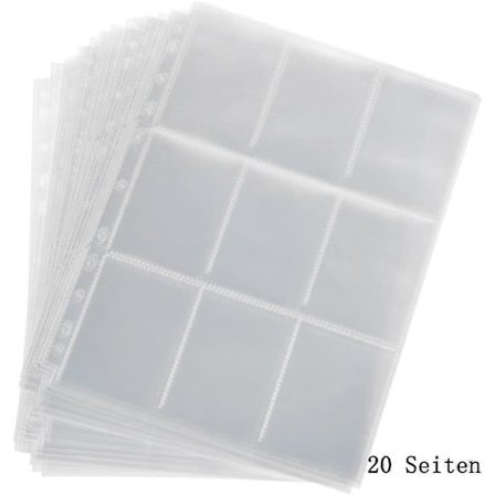 450 Fickor Samlarkort 50 Sidor Per 9-Fickor Tom Samlarmapp, Neutral, Transparent Samlarkortstillbehör