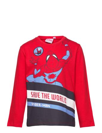 Long-Sleeved T-Shirt T-shirts Long-sleeved T-shirts Rød Spider-man*Betinget Tilbud