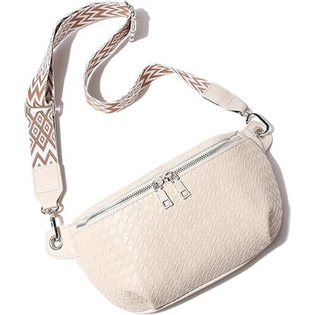 Sling bag för kvinnor, trendig reseväska i konstläder med justerbar rem