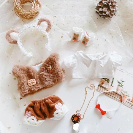 20 cm Dukketøj Dukke Plys Vest 7 7 7