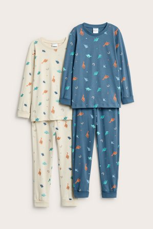 Kappahl | Pyjamas med dinosaurier 2-pack | Ljusbeige