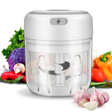 Hvidløg Hakker, Trådløs Elektrisk Blender, USB Opladning (250ML)