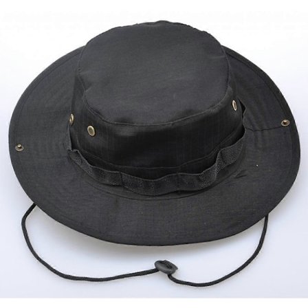 Aurinkohatut miehille ja naisille, lierihattu UPF 50+ Boonie-hattu, kokoontaittuva UV-suoja, retkeilyyn, rannalle, kalastukseen, kesäsafariin (MUSTA) 