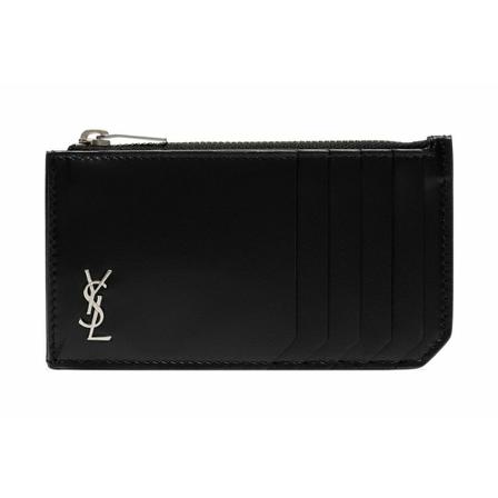 Saint Laurent, Tiny Monogram Cardholder Czarny, Mężczyzna, Rozmiar: ONE Size