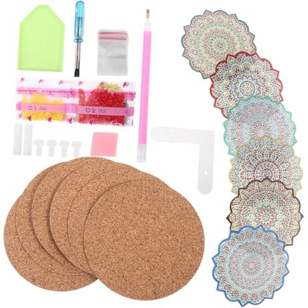 Bil Diamantunderlägg Dekoration Underlägg DIY Underlägg Set och Kork Isolering Koppmattor