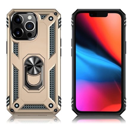 Stødsikkert iPhone 13 Pro hybridcover - Guld