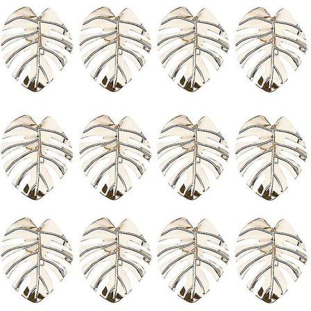 12 stk. Roserøde Skildpaddeblade Servietringe Borddekoration