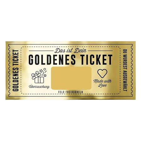 RY-Golden Ticket Skraplott Gravyrtryck Skrapa och Upptäck Överraskningsbiljett Skraplott Gratulationskort QingHai Golden