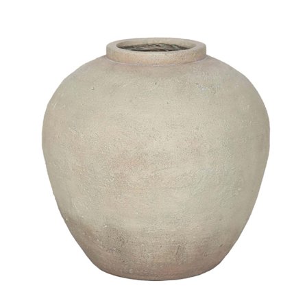 Beige MgO-maljakko, 46x46x48cm – Sisä-/ulkokäyttöön