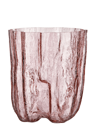 Kosta Boda Vas Crackle Vaser Rosa H: 27cm