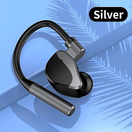 Bluetooth 5.2 öronsnäcka headset brusreducerande HD-samtal affärsöronsnäcka trådlösa sport vattentäta hörlurar med mikrofon