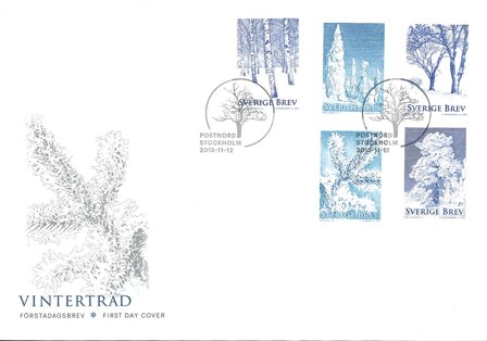 Sverige - Vinter træer - Førstedagskuvert