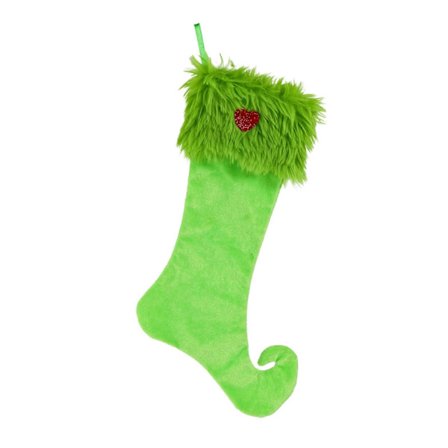 Stor Julesokk Mykt Stoff Juleoppheng Sokk Festival Hengende Ornament For Peishyller Inngangsdør Utstilling Flerfarget[HK]