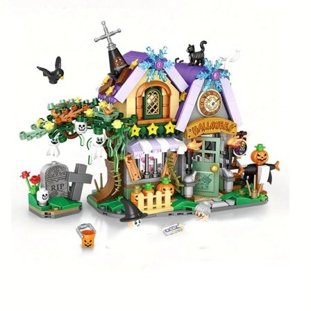 Halloween Scene Special Hus Bygning Klodse Til ferie Udsøgt Dekoration Legetøj