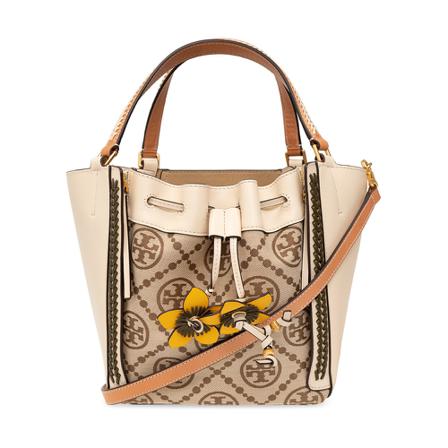 Tory Burch, Mc Graw shoulder bag Beige, Dames, Maat:ONE Size,leer