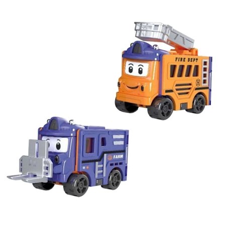 Transformable Legetøjsbiler - til Drenge 2 3 4-6 År, Konstruktion Træk Tilbage Biler Transformeres til 8 Stilarter, Fantastisk Legetøj til Små Drenge 