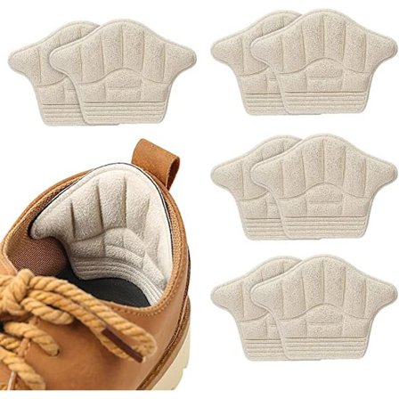 4 paria kantapäitä (beige), pehmeät mokkanahkaiset kantapäät, itseliimautuvat