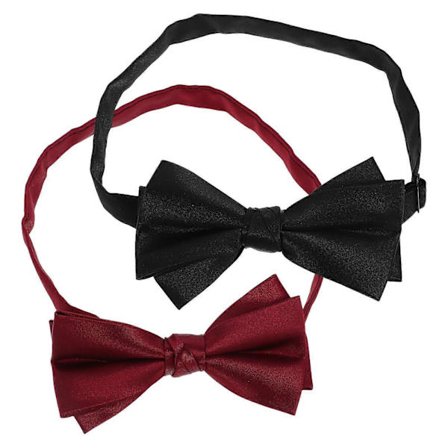 2 stk. Herre Forbundet Butterfly - Justerbar Formel Smoking Butterfly til Bryllupsfester - Ensfarvet Sort & Rød Forbundet Brudgom Herre Kostume 