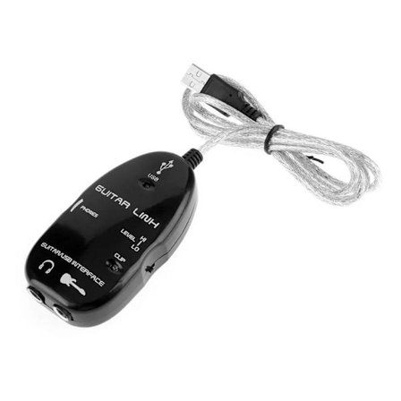 Gitarr Till USB Ljud Spelare Ljud Kort Ljud Gitarr Effekt Gränssnitt Länk Ljud Kabel Musik Inspelning Adapter för PC/Mac