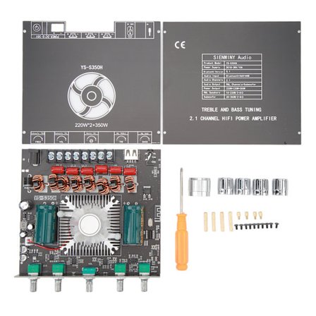 XY S350H 220Wx2 350W 2.1-kanals Bluetooth-förstärkarkort med stöd för anpassat Bluetooth-namn DC 18V‐38V Bluetooth-högtalarljudförstärkarmodul