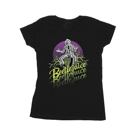 Beetlejuice Dam/Dam Purple Circle Bomull T-shirt XXL Svart