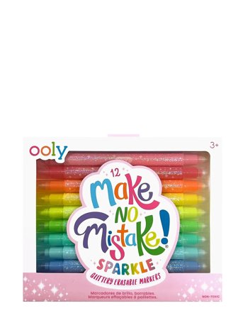 Ooly Markers 12 Pcs - Erasable - Make No Mistake Sparkle - Multi/patterned - ONE SIZE