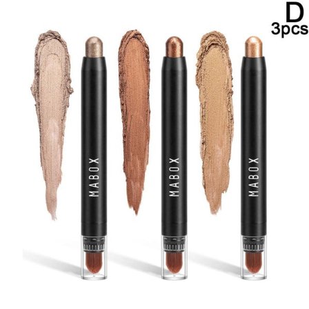 Vattentät ögonskuggssticka Silkworm läggningspenna med borsthuvud 3pcsB one size