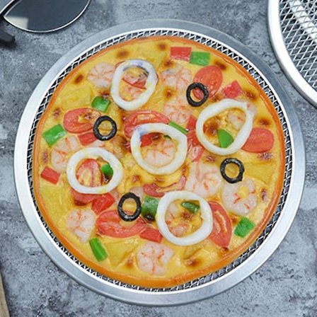 Pizza Galler i Aluminiumlegering, Rund, Icke-klibbig, 6 tum + 9 tum, Bakverktyg för Kök