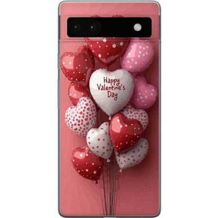 Kompatibelt Mobildeksel til Google Google Pixel 6a Valentinsballonger