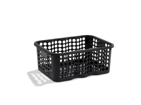 NORDISKA PLAST Förvaringskorg 12 L, svart - Lyreco - Skolmöbler och inredning - Förvaringsmöbler - Backar, boxar och korgar
