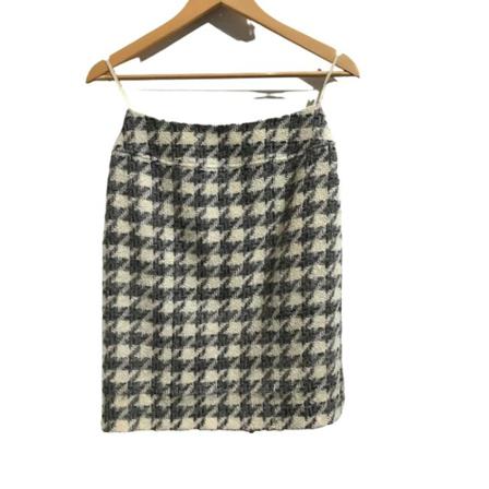 Chanel Vintage Pre-owned Uld underdele Grå, Dame Vintage Nederdele, Størrelse: S