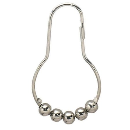 duschdraperikrok, draperikrok i ett set om 12 för duschstången SIO