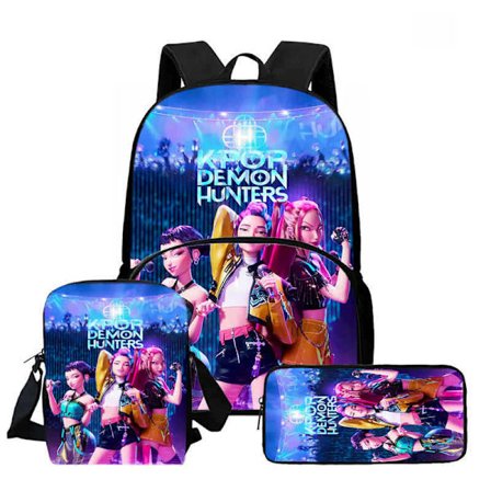 K-Pop Demon Hunter Rygsæk Skuldertaske Madkasse Penalhus Skolerygsæk-FF-