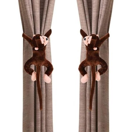 Et par søte apekatter Lang hale Gardin slips Barnas rom Gardin spenne Gardin tilbehør Vindu Hjem dekorasjon