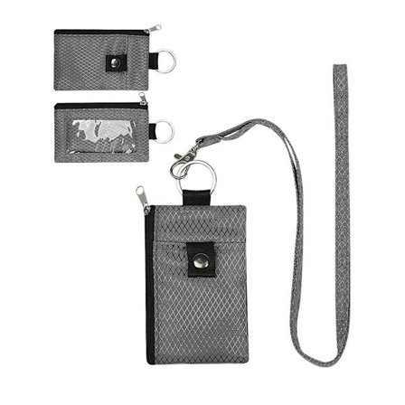 Tunn Mini Plånbok - Multifunktionell Korthållare med Nyckelring, Stöldskyddad Slim Kortfodral, Design för att Hänga Runt Halsen