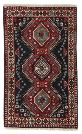 80X133 Tapis D'orient Yalameh Rouge Foncé/Rouge (Laine, Perse)