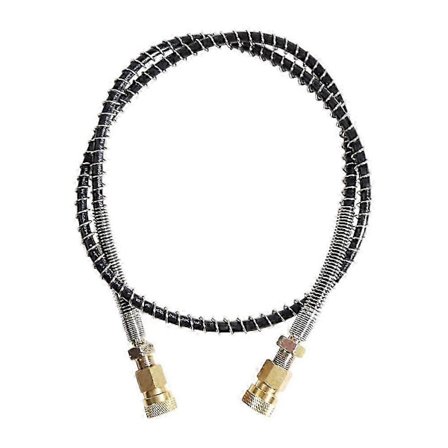 WJTG Høytrykksslange med fjærinnpakning 100cm Lang PCP Pneumatisk Påfyllingspumpe Nylon Svart SlangeJ