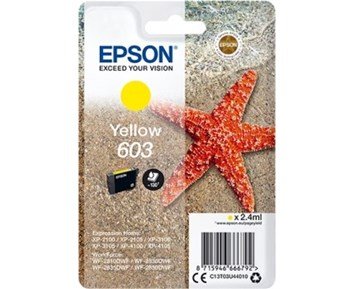 Epson-603 Yellow-Epson 603 gul originalpatron -Printing ink, toner & paper-Blekk og toner